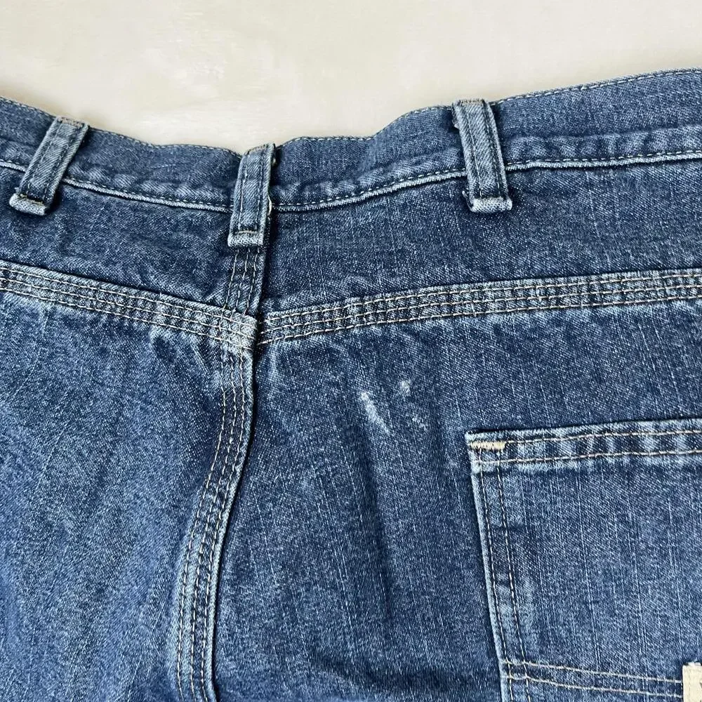 Wrangler Jeans Mens 36x30 Blue Relaxed Straight Lined Insulated Work Denim Pants